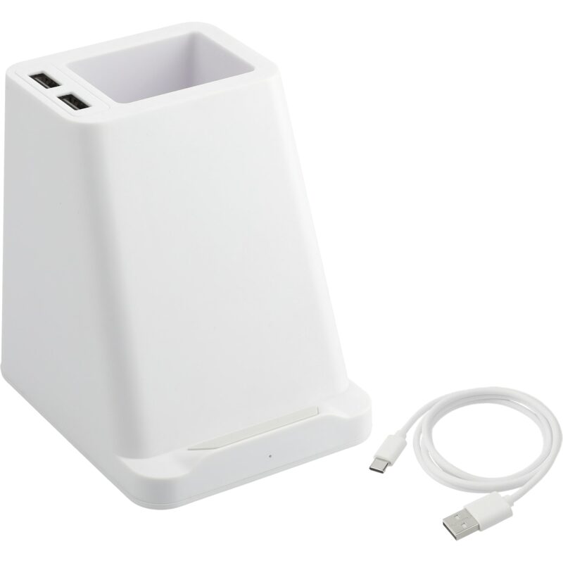 Wireless Charging Pen Holder w/ Dual Outputs - 5