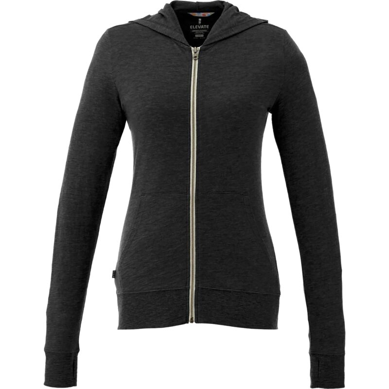 Women's GARNER Lightweight Knit Full Zip Hoodie with Thumb Holes - 1