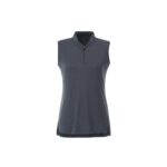 Women's KINPORT Sleeveless Zip Up Stand Collar Performance Polo - 2