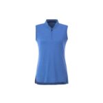 Women's KINPORT Sleeveless Zip Up Stand Collar Performance Polo - 5