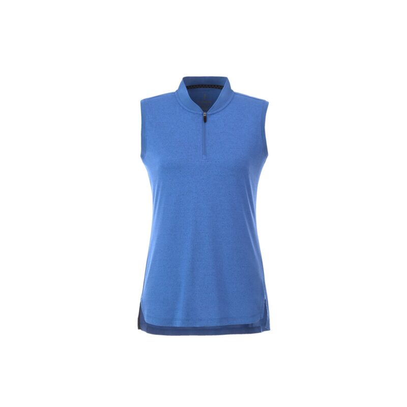 Women's KINPORT Sleeveless Zip Up Stand Collar Performance Polo - 5