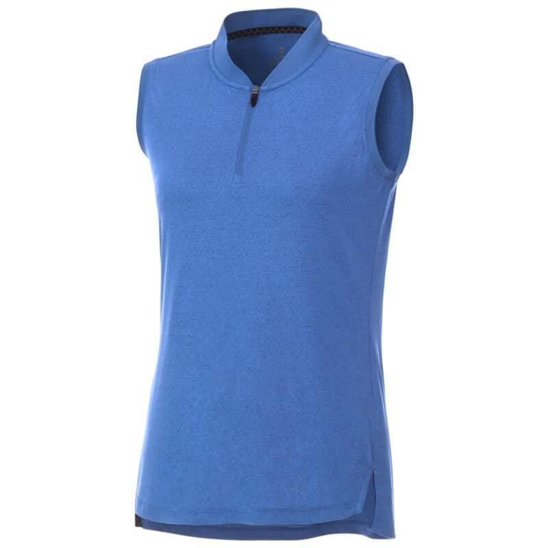 Women's KINPORT Sleeveless Zip Up Stand Collar Performance Polo - 7