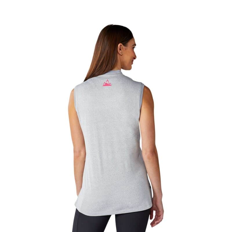 Women's KINPORT Sleeveless Zip Up Stand Collar Performance Polo - 9