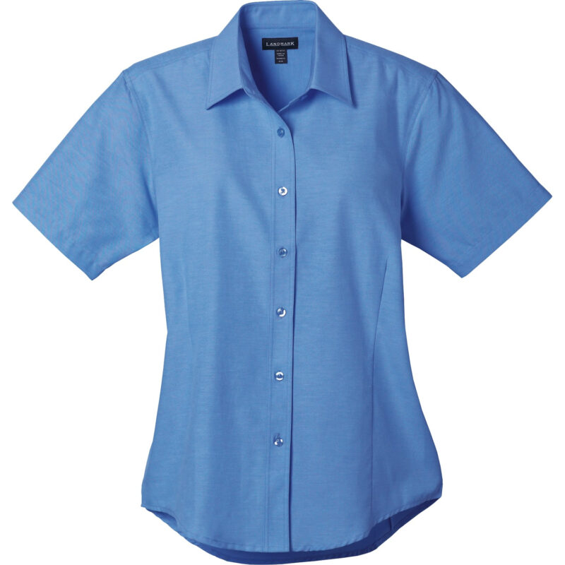 Women's LAMBERT Oxford Short Sleeve Button Up Shirt - 3