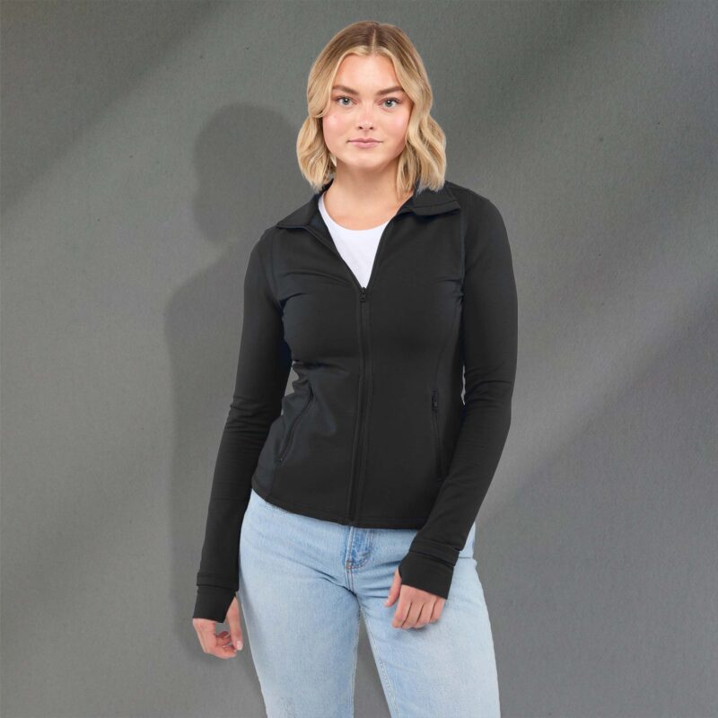 Women's LYON Eco Stretch Knit Full Zip Jacket with Thumb Holes - 4
