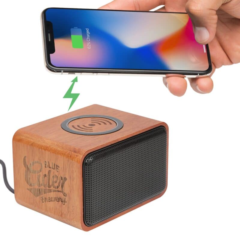 Wood Bluetooth Speaker with Wireless Charging Pad - 4