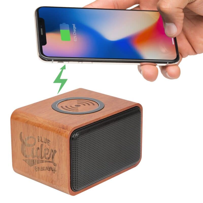 Wood Bluetooth Speaker with Wireless Charging Pad - 6