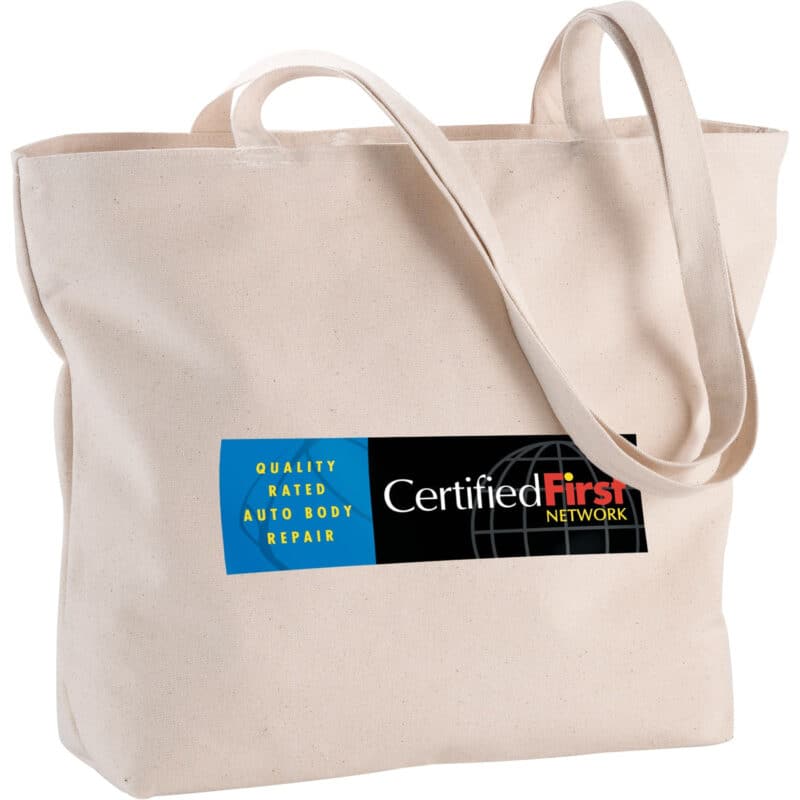 Zippered 10oz Cotton Canvas Shopper Tote - 2