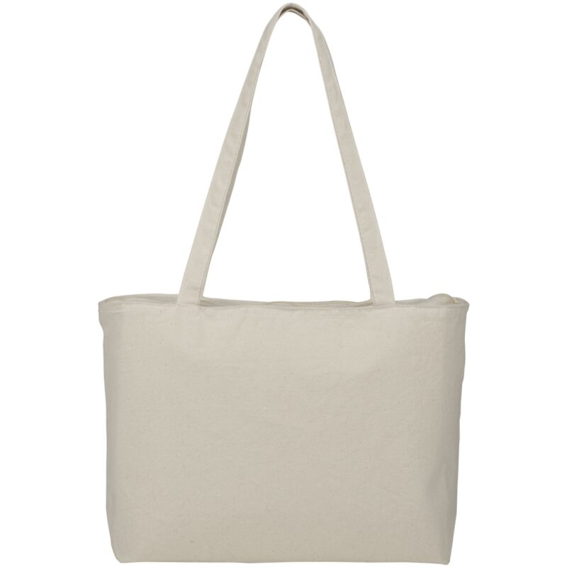 Zippered 10oz Cotton Canvas Shopper Tote - 5
