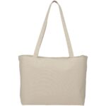 Zippered 10oz Cotton Canvas Shopper Tote - 6