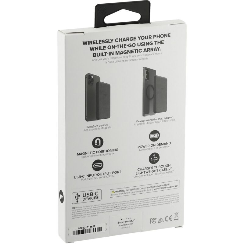 mophie® Snap+ Mini 5000 mAh Wireless Power Bank - 8