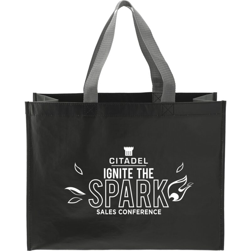 rPET Laminated Matte Shopper Tote - 4
