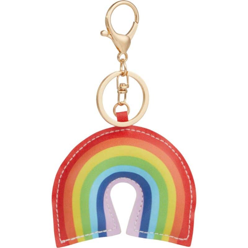 Rainbow Leather Keychain - 1