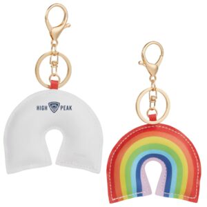 Rainbow Leather Keychain