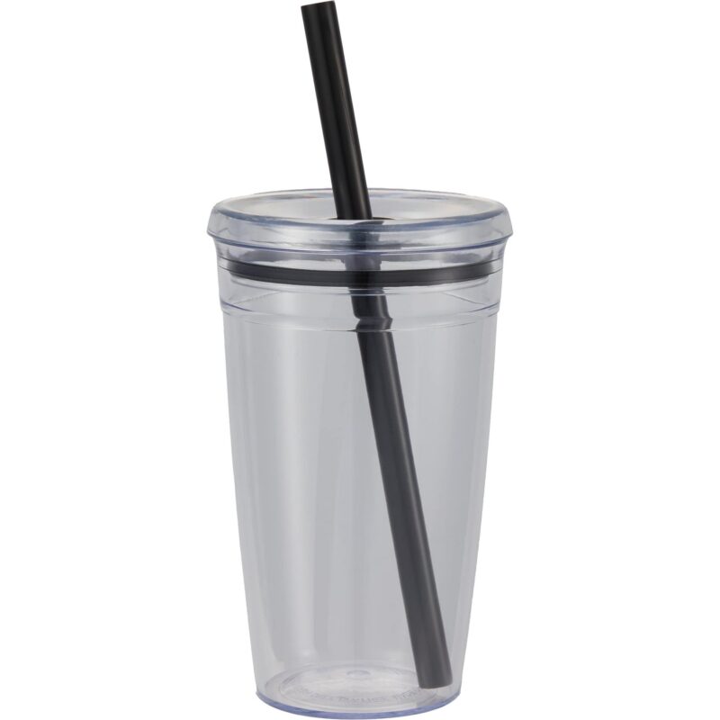Anna Recycled Acrylic Tumbler w/ Straw 15oz - 1