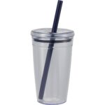 Anna Recycled Acrylic Tumbler w/ Straw 15oz - 8