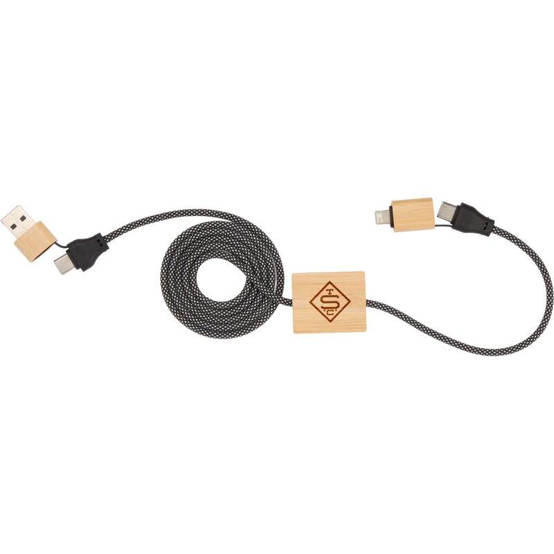 FSC® 100% Bamboo 5-in-1 100W Laptop Charging Cable