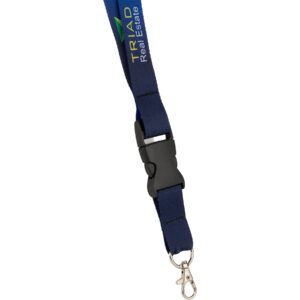 Full Color 1" Lanyard w/ Extension and D-Ring