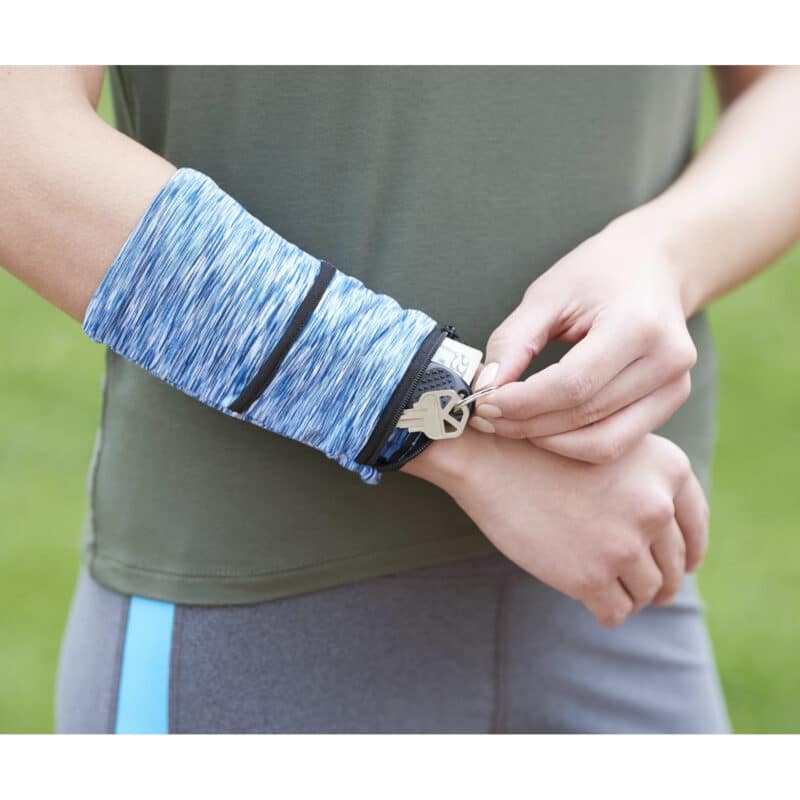 Cooling Heathered Wrist Band with Pocket - 3