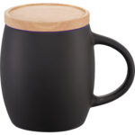 Hearth Ceramic Mug with Wood Lid/Coaster 15oz - 1