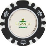 Recycled Poker Chip w/ Metal Ballmarker - 2