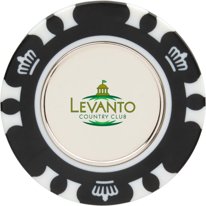 Recycled Poker Chip w/ Metal Ballmarker - 2