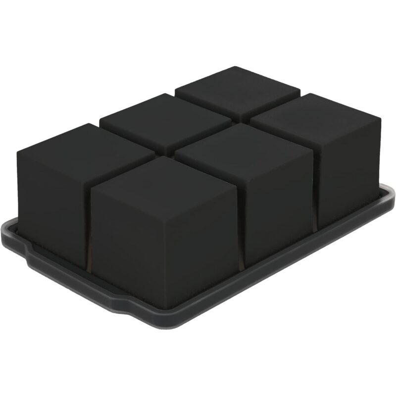 Silicone Ice Cube Tray w/ Lid - 6