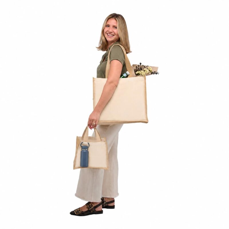 Sol Recycled Cotton & Jute Shopper Tote - 9