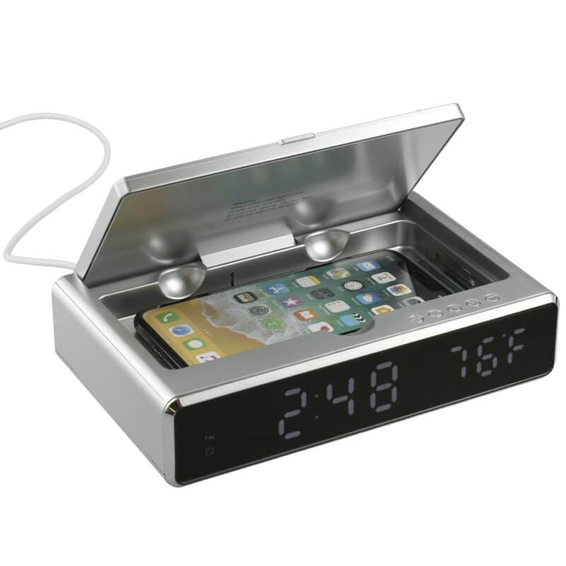 UV Sanitizer Desk Clock with Wireless Charging - 6