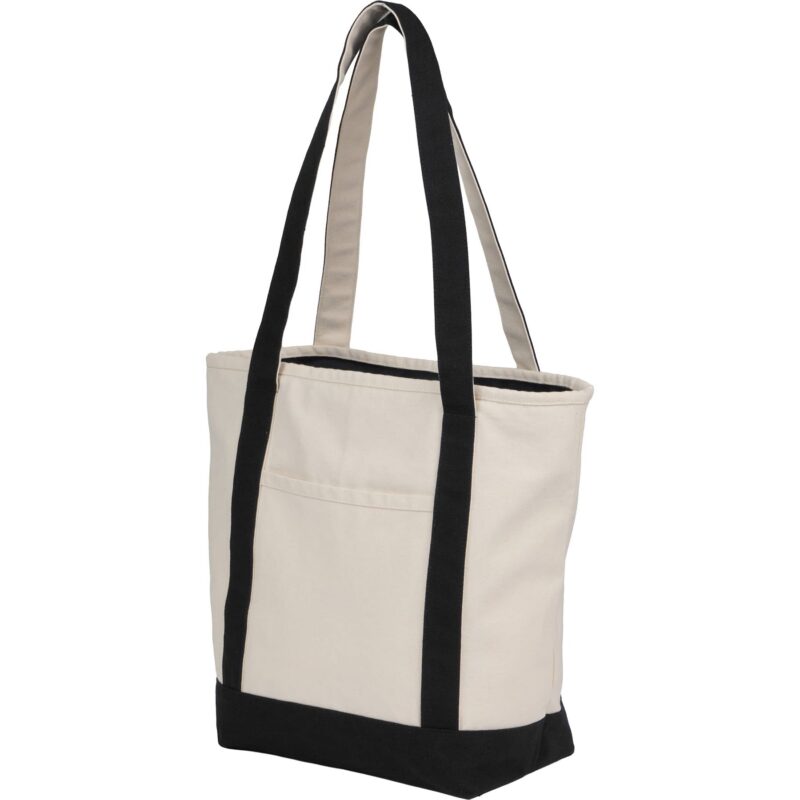 Recycled 12oz Zip Top Canvas Tote - 3