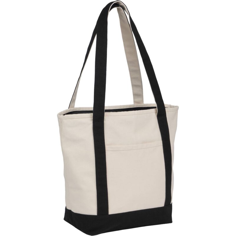 Recycled 12oz Zip Top Canvas Tote - 4