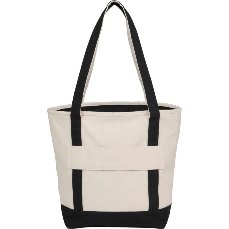 Recycled 12oz Zip Top Canvas Tote - 5