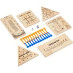 Wooden 6-in-1 Travel Peg Game Set - 6